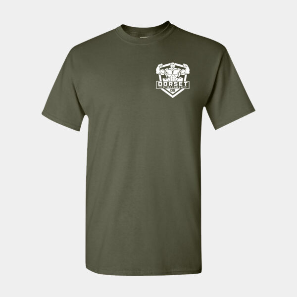Dorset Strongman Logo Military Green Printed T-Shirt Thumbnail
