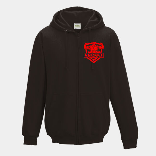 Dorset Strongman Black Zip Hoodie Thumbnail